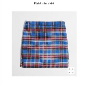Jcrew plaid mini skirt